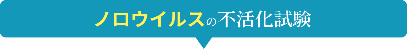 ノロウイルスの不活性化試験